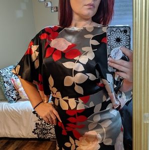 BCBG MAXAZRIA KIMONO STYLE MINI DRESS